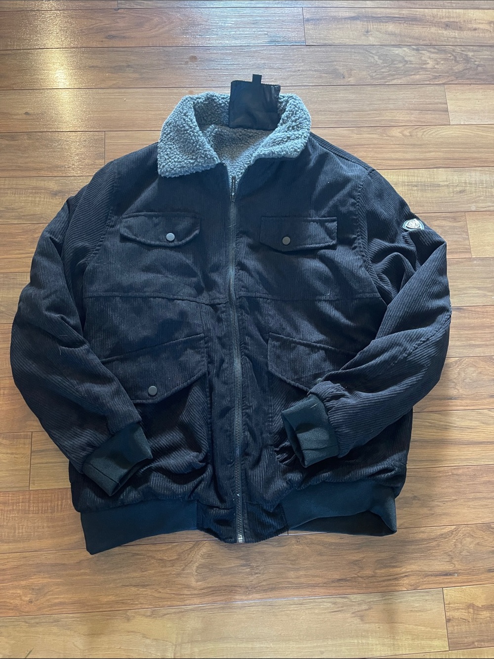 Men's Black Lined Corduroy Jacket